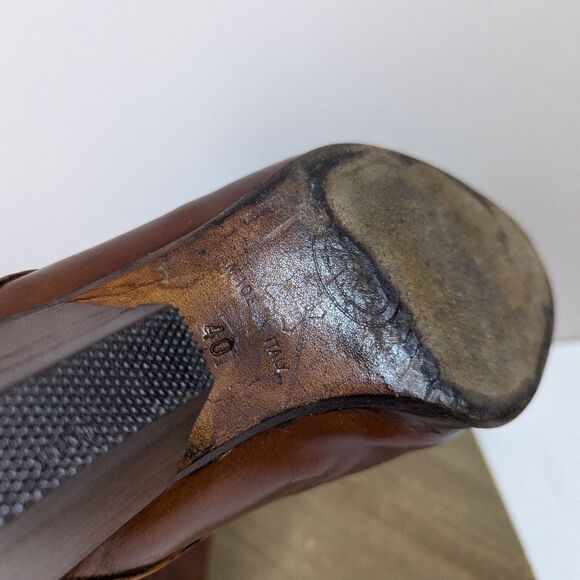 Vintage Bassoto Italy Leather Triple-Buckle Shoes – Size EU 40 (US 9) – Brown - Picture 11 of 12